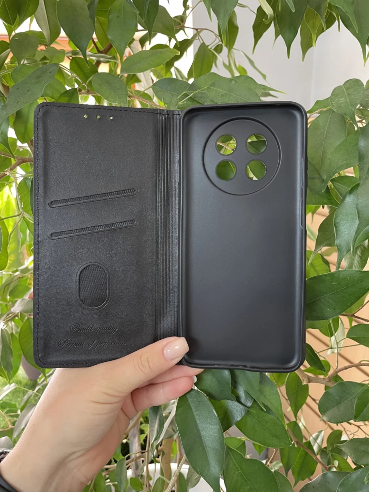 Черный чехол книжка elitcase для Huawei Nova Y91 / Хуавей Нова У91