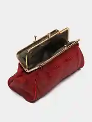 Бордовый женский кошелек из натуральной кожи