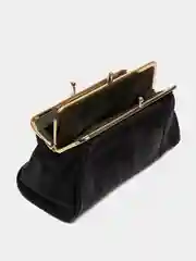 Черный женский кошелек из натуральной кожи