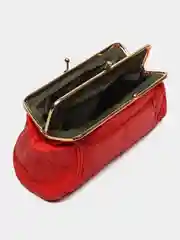 Красный женский кошелек из натуральной кожи