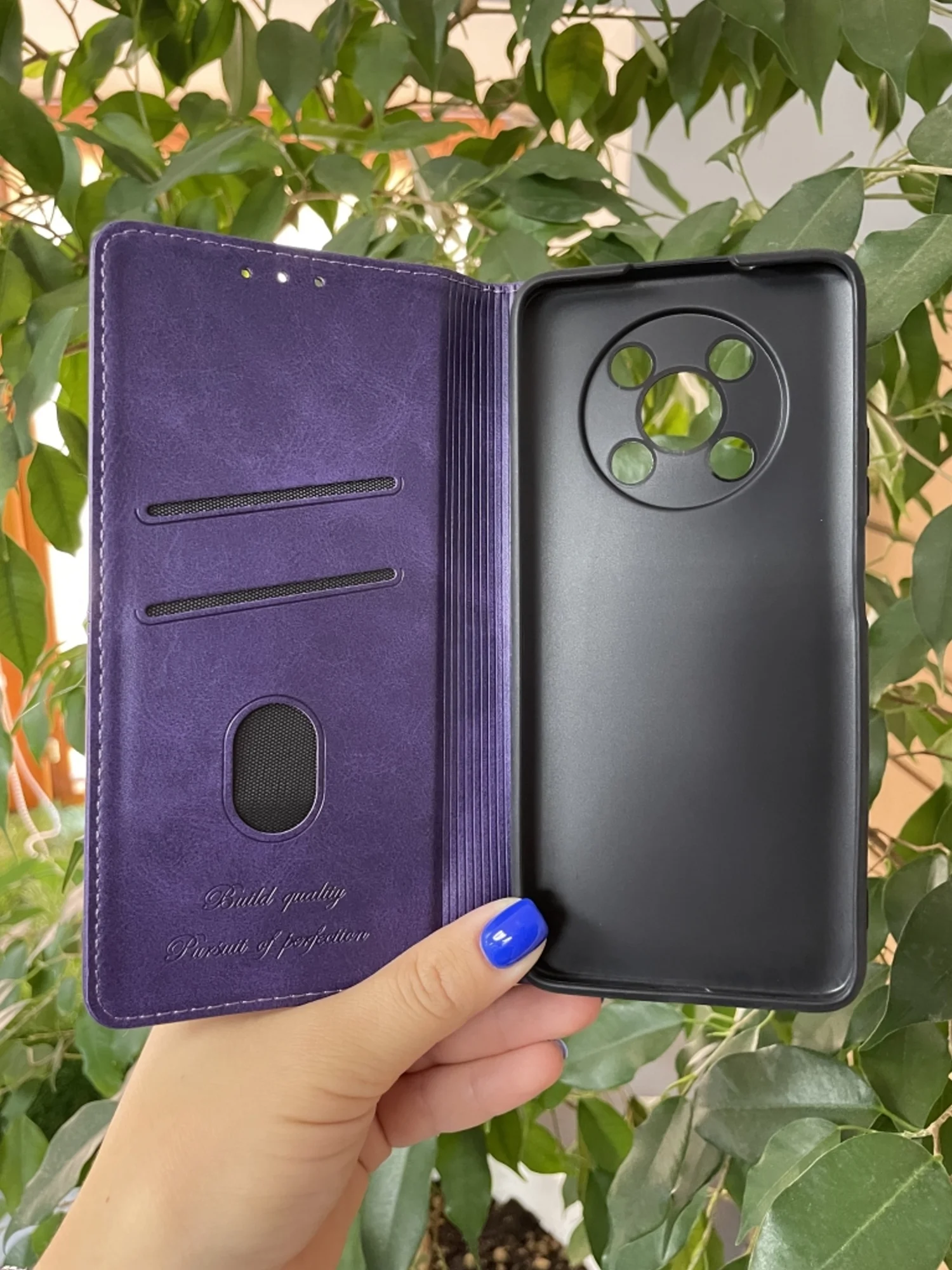 Фиолетовый чехол книжка elitcase для Huawei Nova Y90 / Нова У90