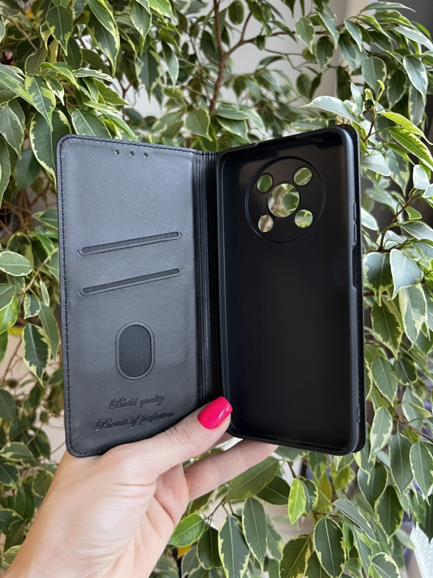 Черный чехол книжка elitcase для Huawei Nova Y90 / Нова У90