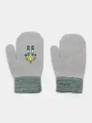 Серый металлик варежки детские, утепленные