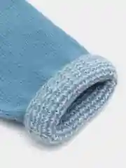Голубой варежки детские, утепленные