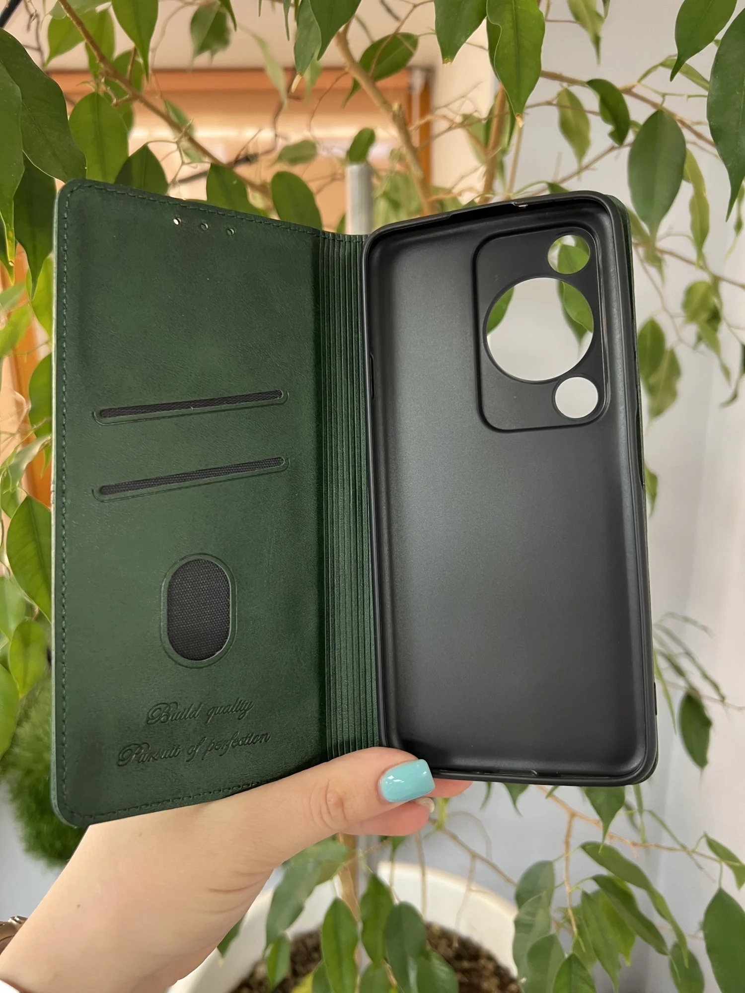 Тёмно-зелёный чехол книжка elitcase для Huawei Nova Y72 / Хуавей Нова У72