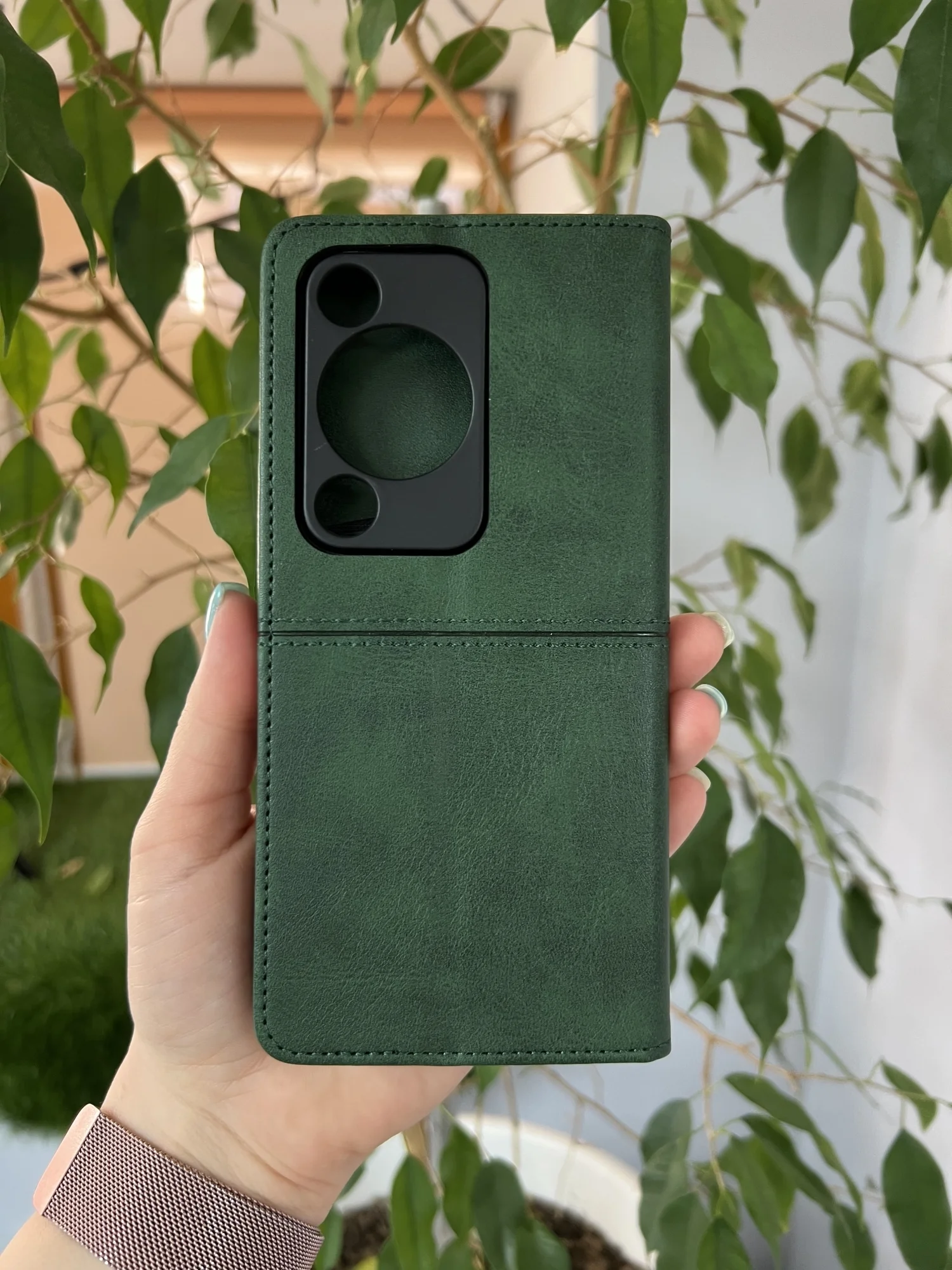 Тёмно-зелёный чехол книжка elitcase для Huawei Nova Y72 / Хуавей Нова У72