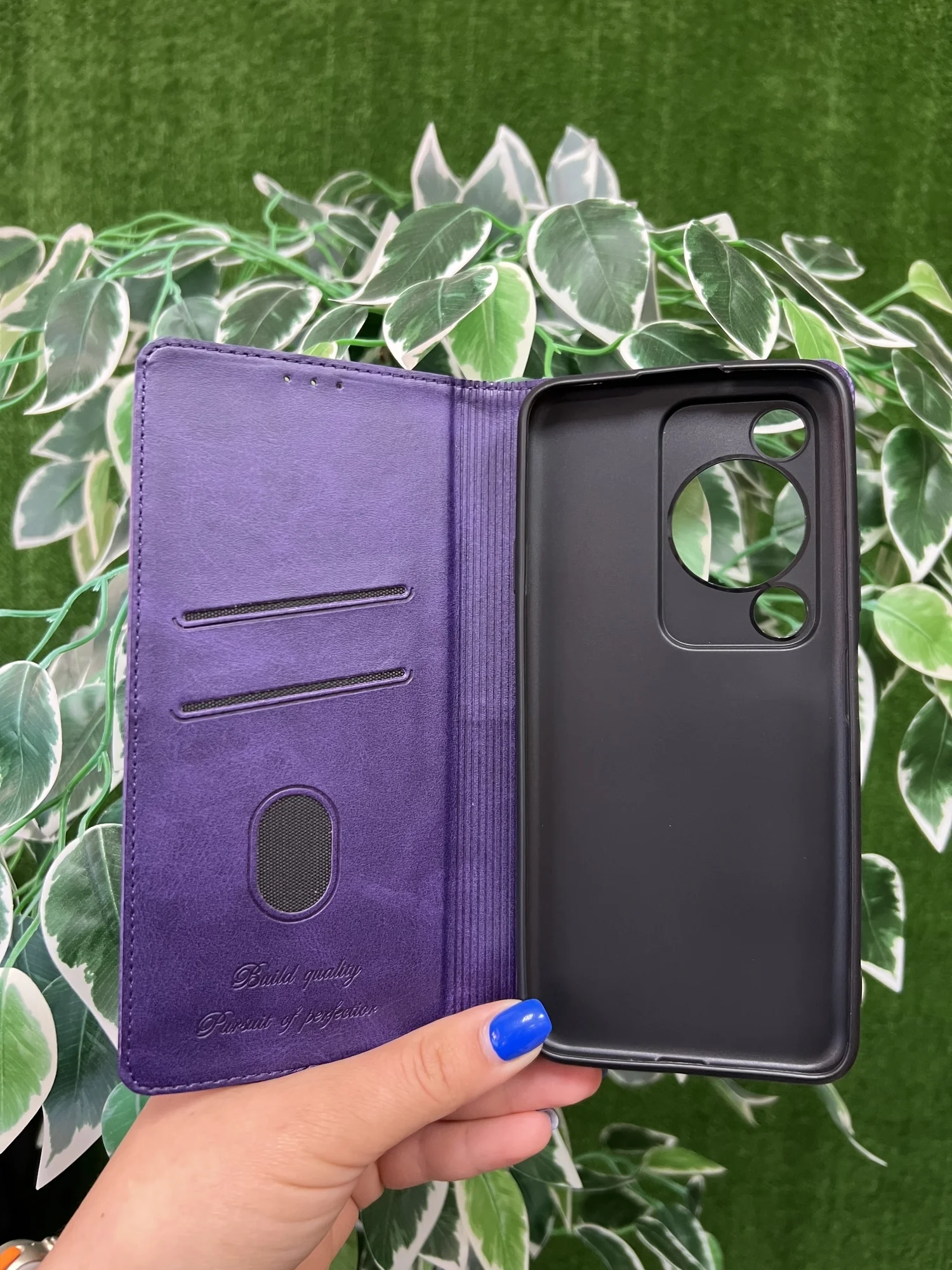 Фиолетовый чехол книжка elitcase для Huawei Nova Y72 / Хуавей Нова У72