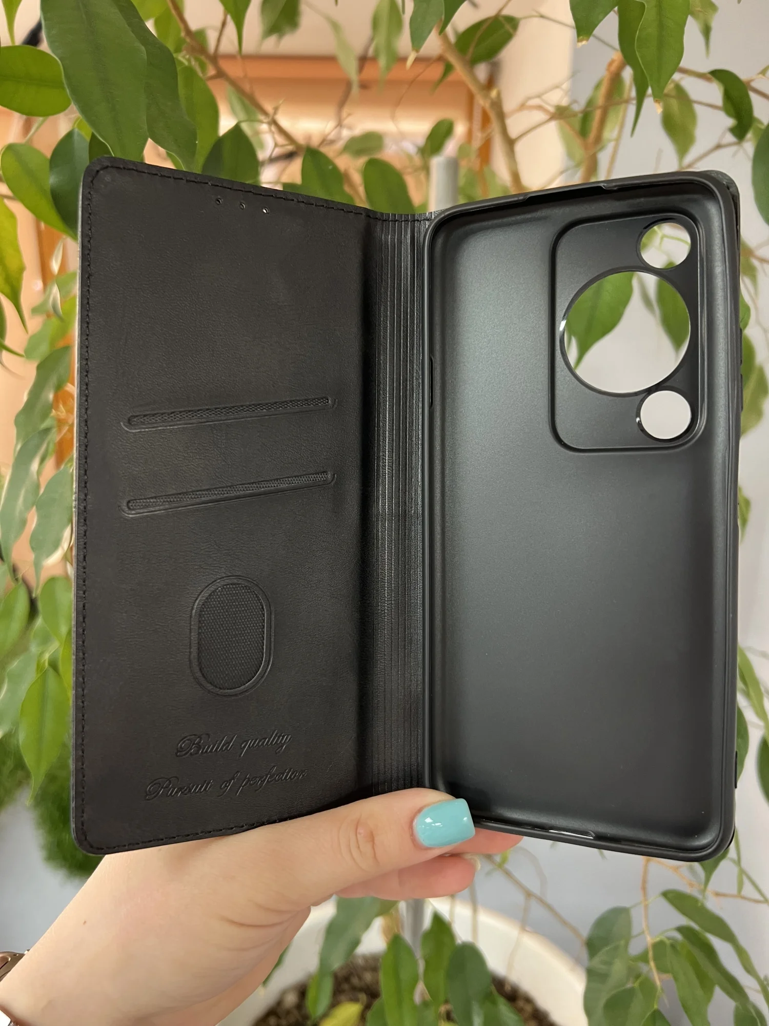 Черный чехол книжка elitcase для Huawei Nova Y72 / Хуавей Нова У72