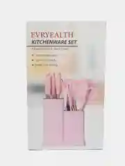 Черный кухонные принадлежности из 19 приборов, кухоннный набор приборов