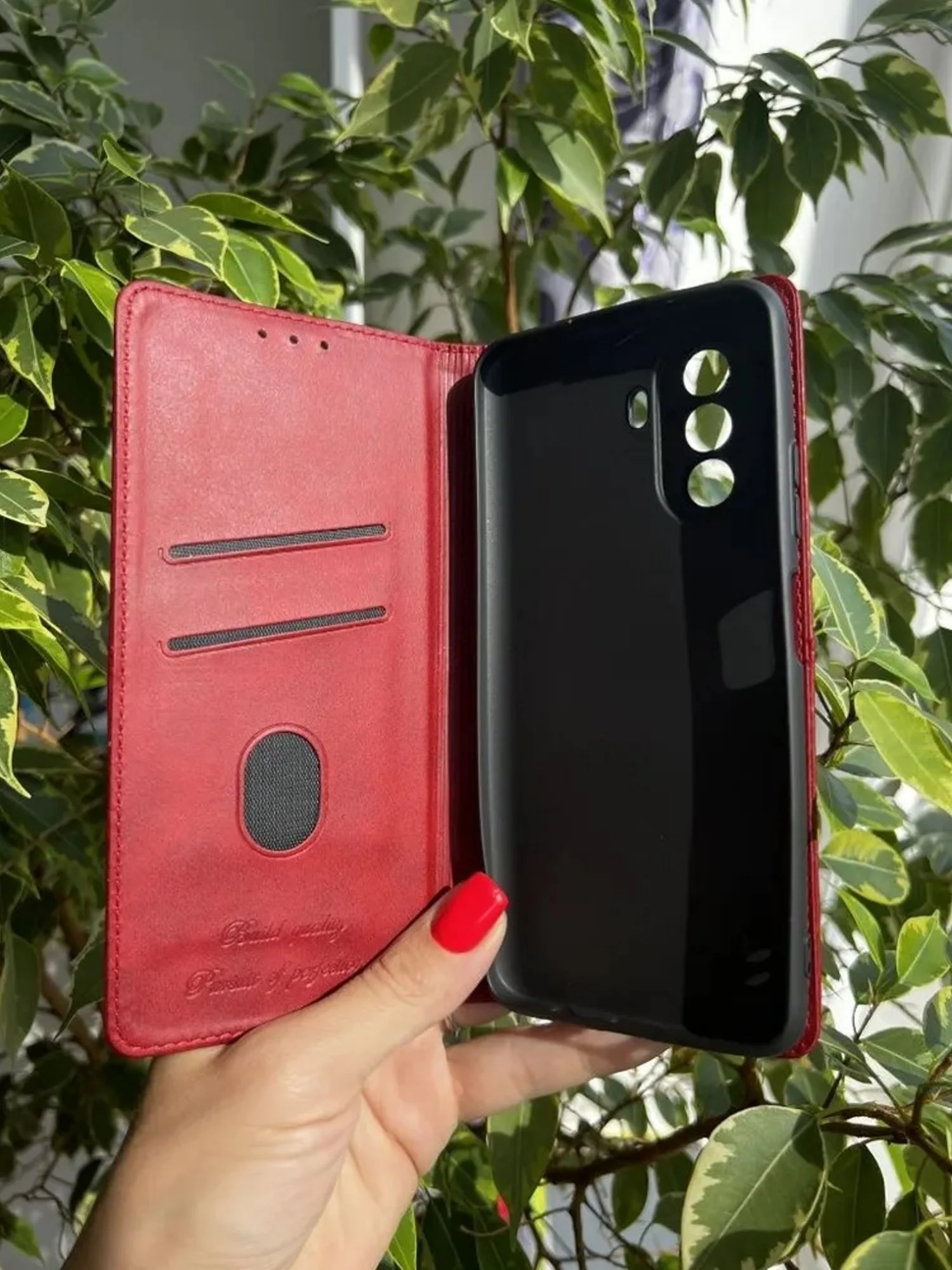 Красный чехол книжка elitcase для Huawei Nova Y71 и Y70 и Y70 Plus / Нова У71 и У70 и У70 +