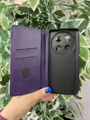 Фиолетовый чехол книжка elitcase для Huawei Nova 12i / Хуавей Нова 12i