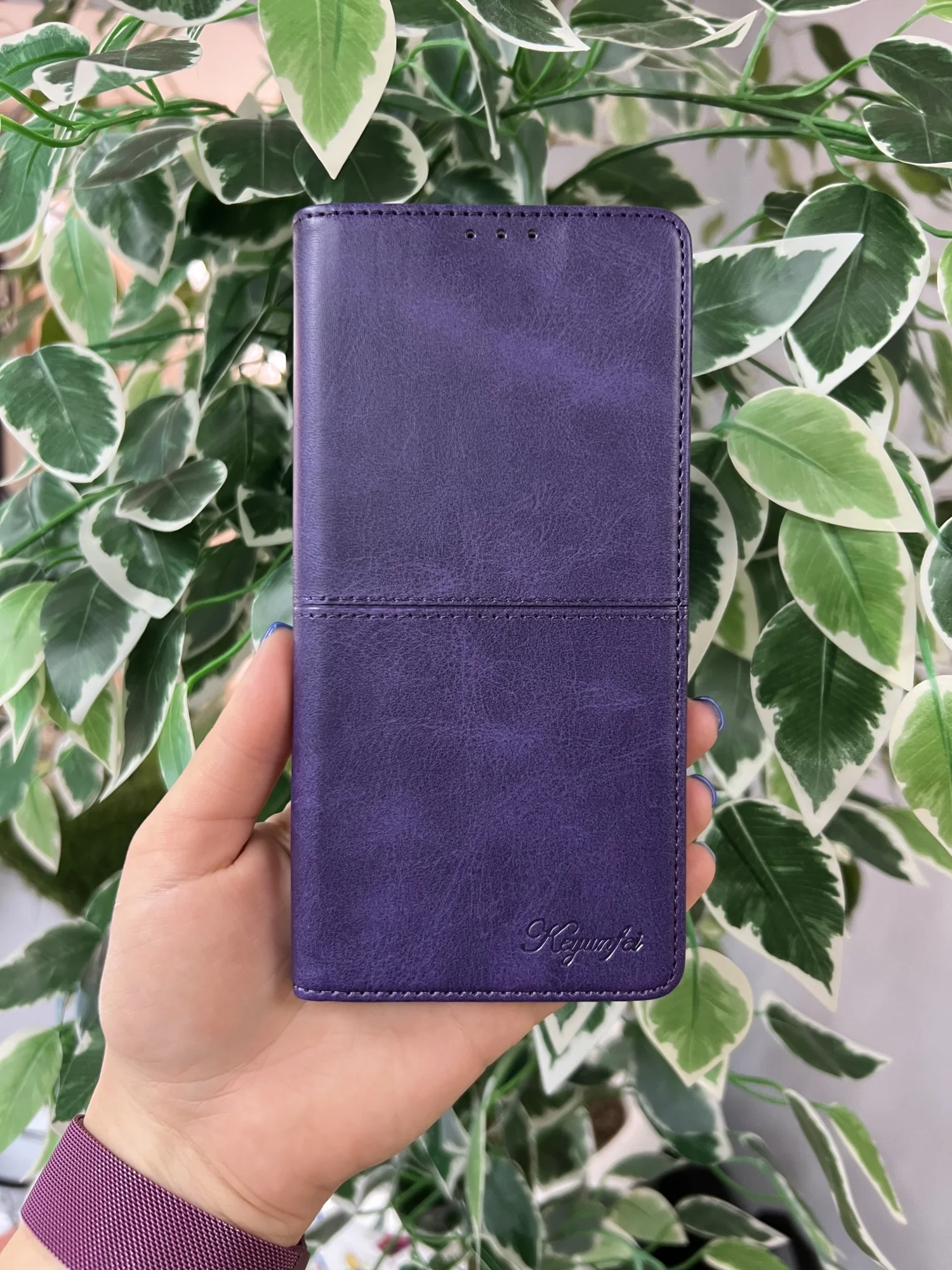 Фиолетовый чехол книжка elitcase для Huawei Nova 12i / Хуавей Нова 12i