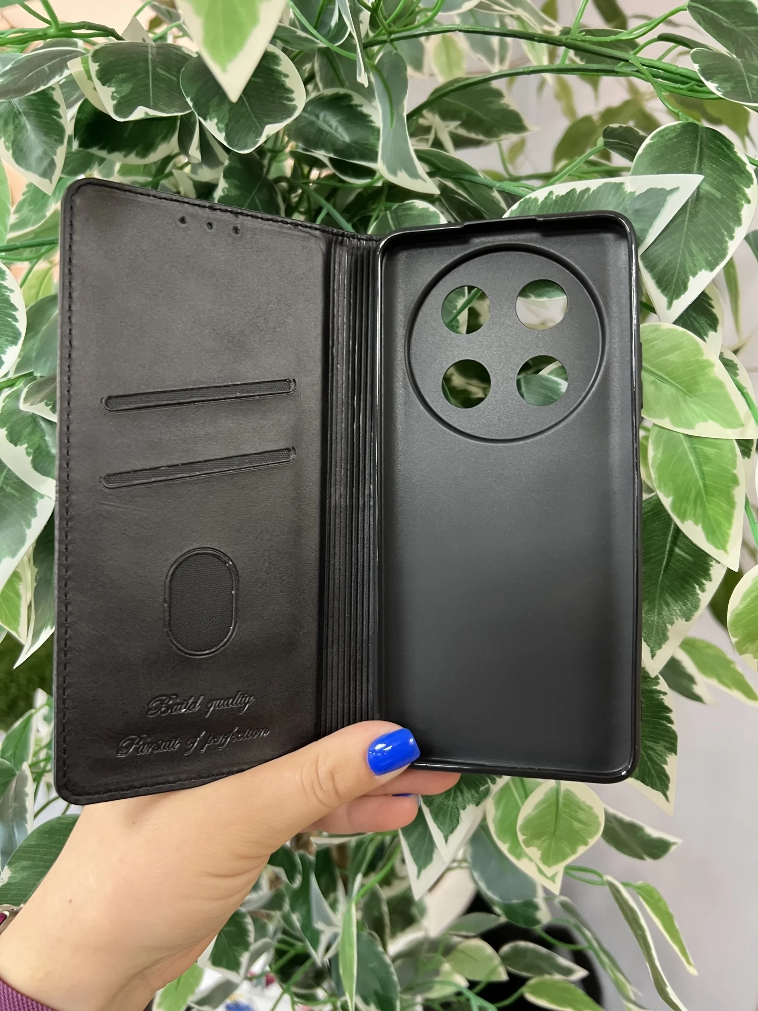 Черный чехол книжка elitcase для Huawei Nova 12i / Хуавей Нова 12i