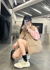 Женский жилет утеплённый oversize