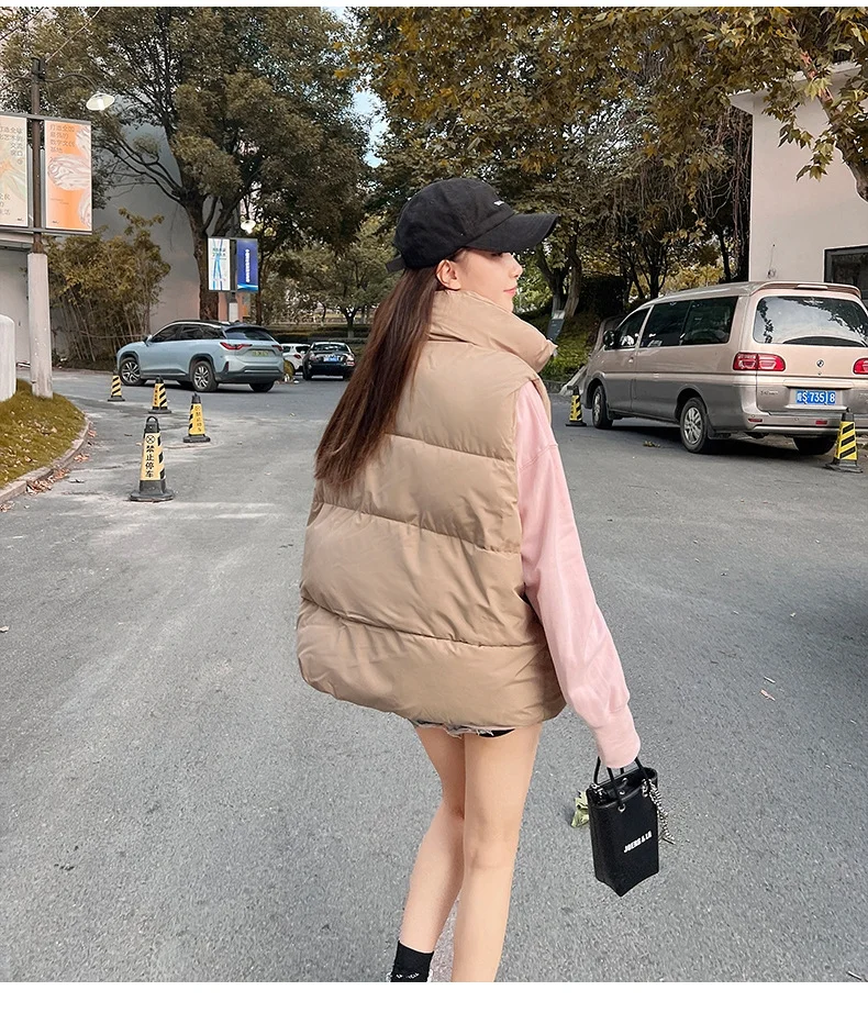Женский жилет утеплённый oversize