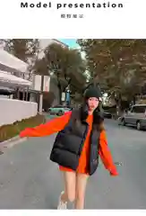 Женский жилет утеплённый oversize