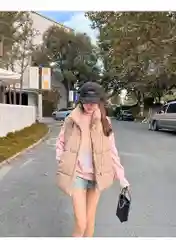 Женский жилет утеплённый oversize