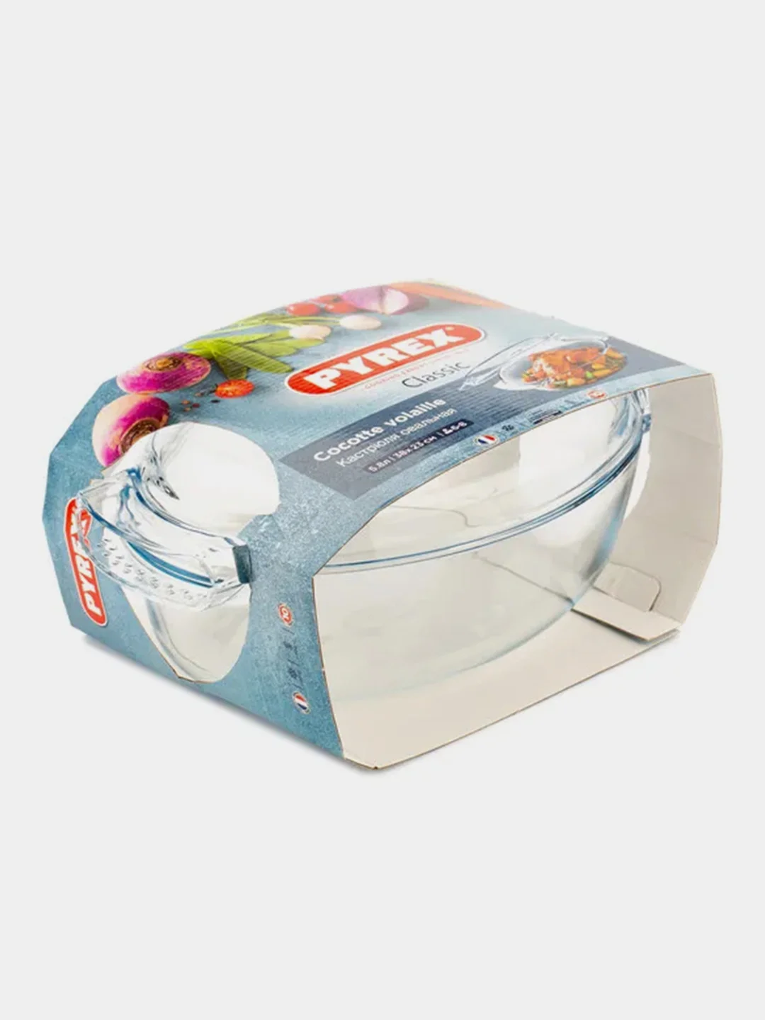 Кастрюля с крышкой PYREX CLASSIC, 5.8л, овальная