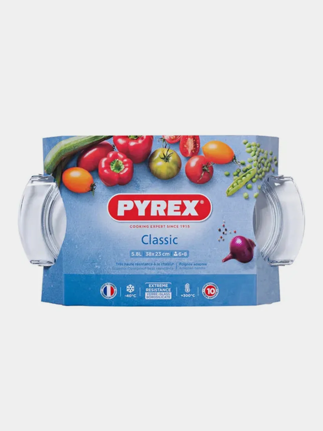 Кастрюля с крышкой PYREX CLASSIC, 5.8л, овальная