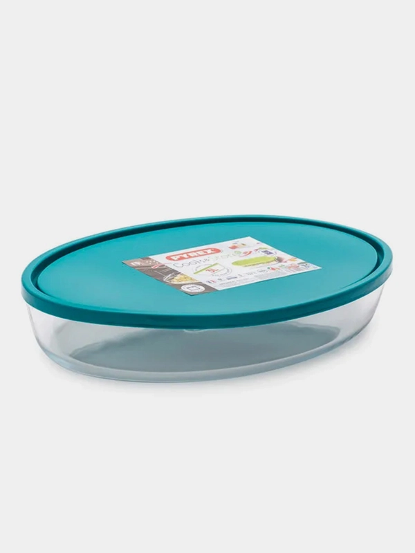 Форма для запекания и выпечки с крышкой PYREX COOK&STORE XL, зеленая, 3л, 35х24х6см