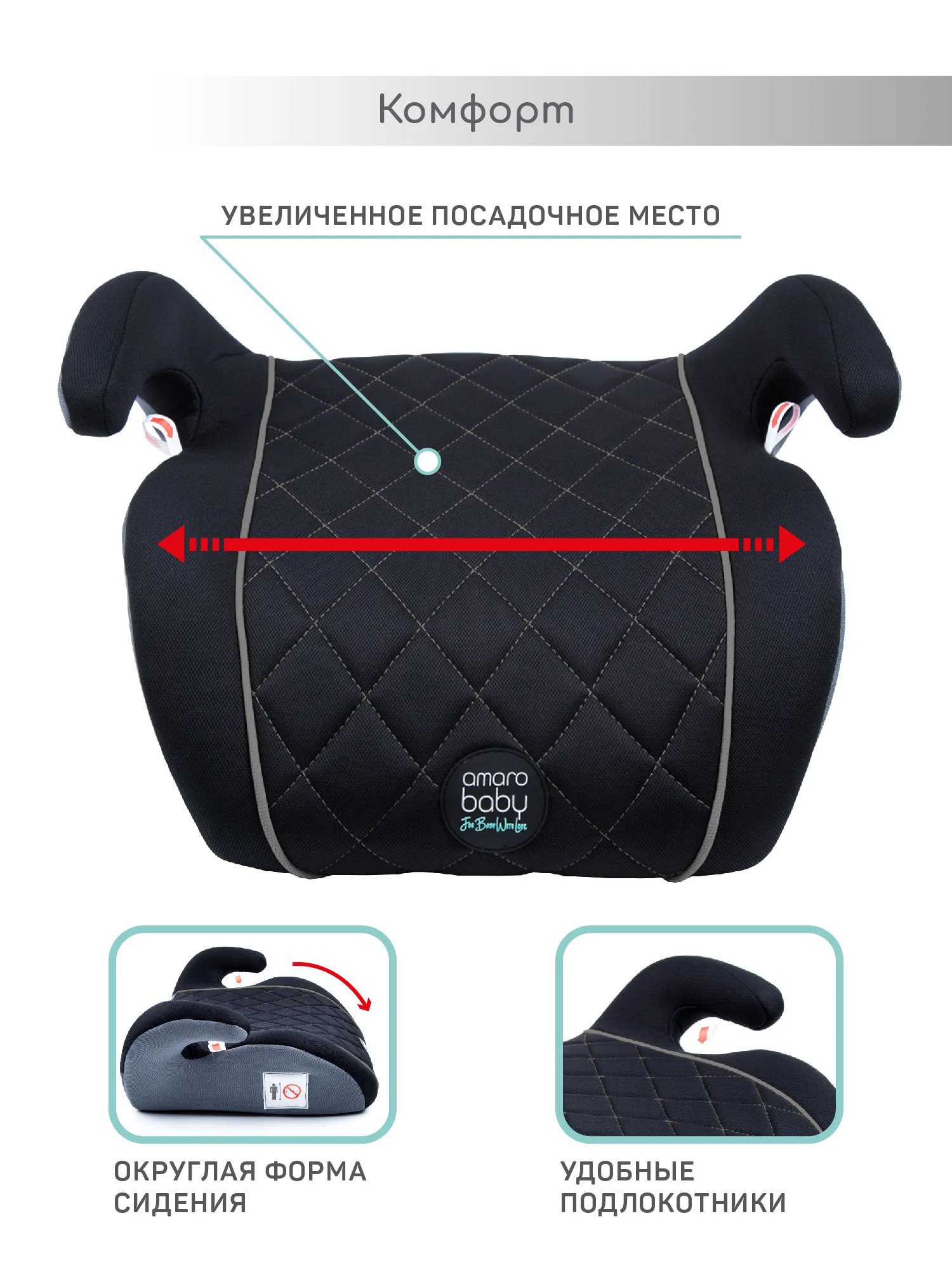 Автокресло детское (бустер) AMAROBABY Easy way, группа III