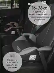 Серый автокресло детское (бустер) AMAROBABY Enjoy, группа III