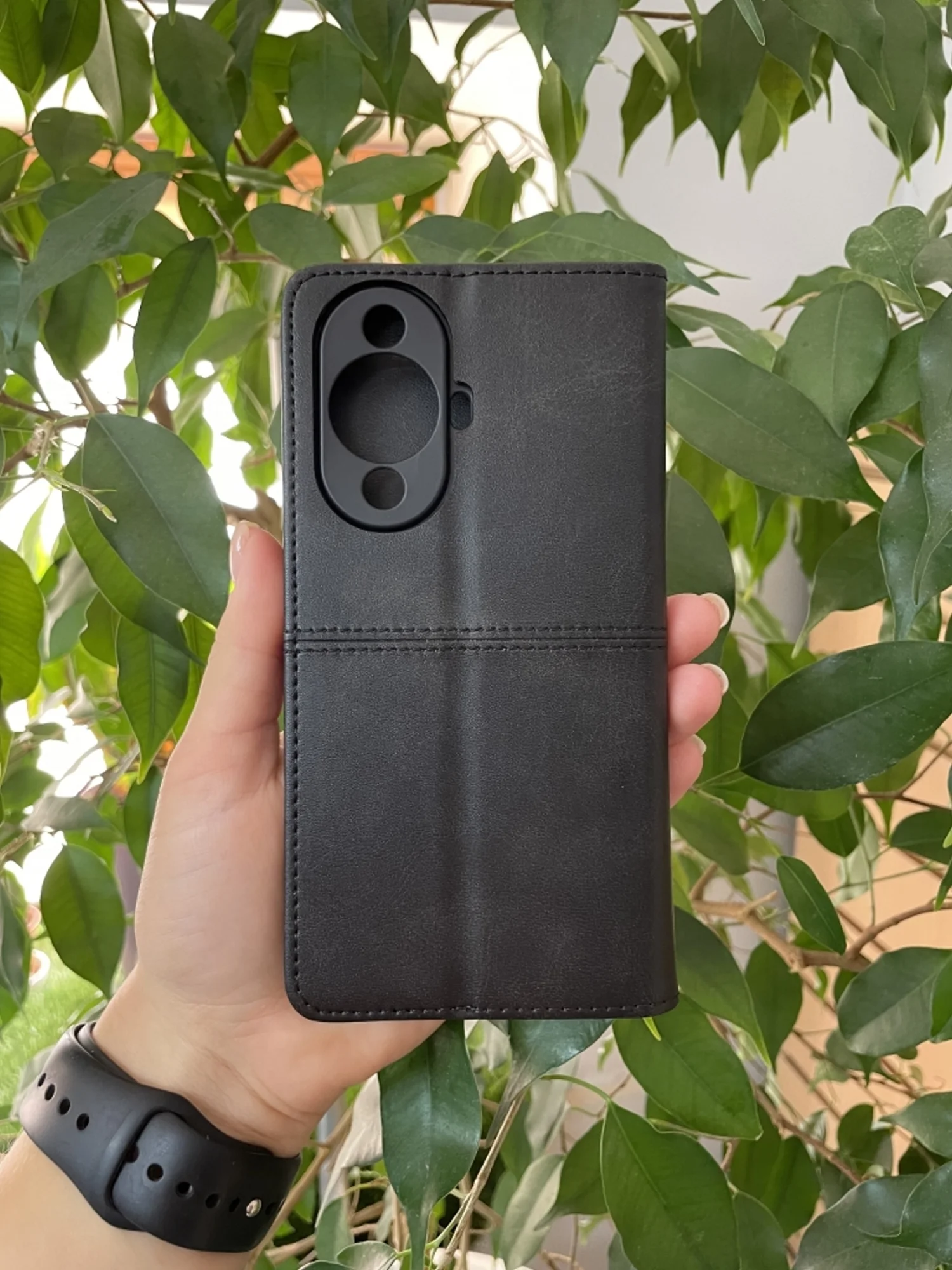 Черный чехол книжка elitcase для Huawei Nova 11 и Huawei Nova 12s