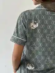 Приглушённый хаки пижама женская
