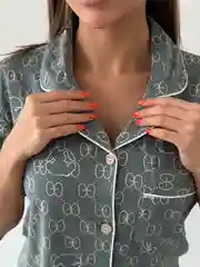 Приглушённый хаки пижама женская