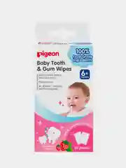 Салфетки для чистки молочных зубов PIGEON, c ароматом клубники, 20 штук