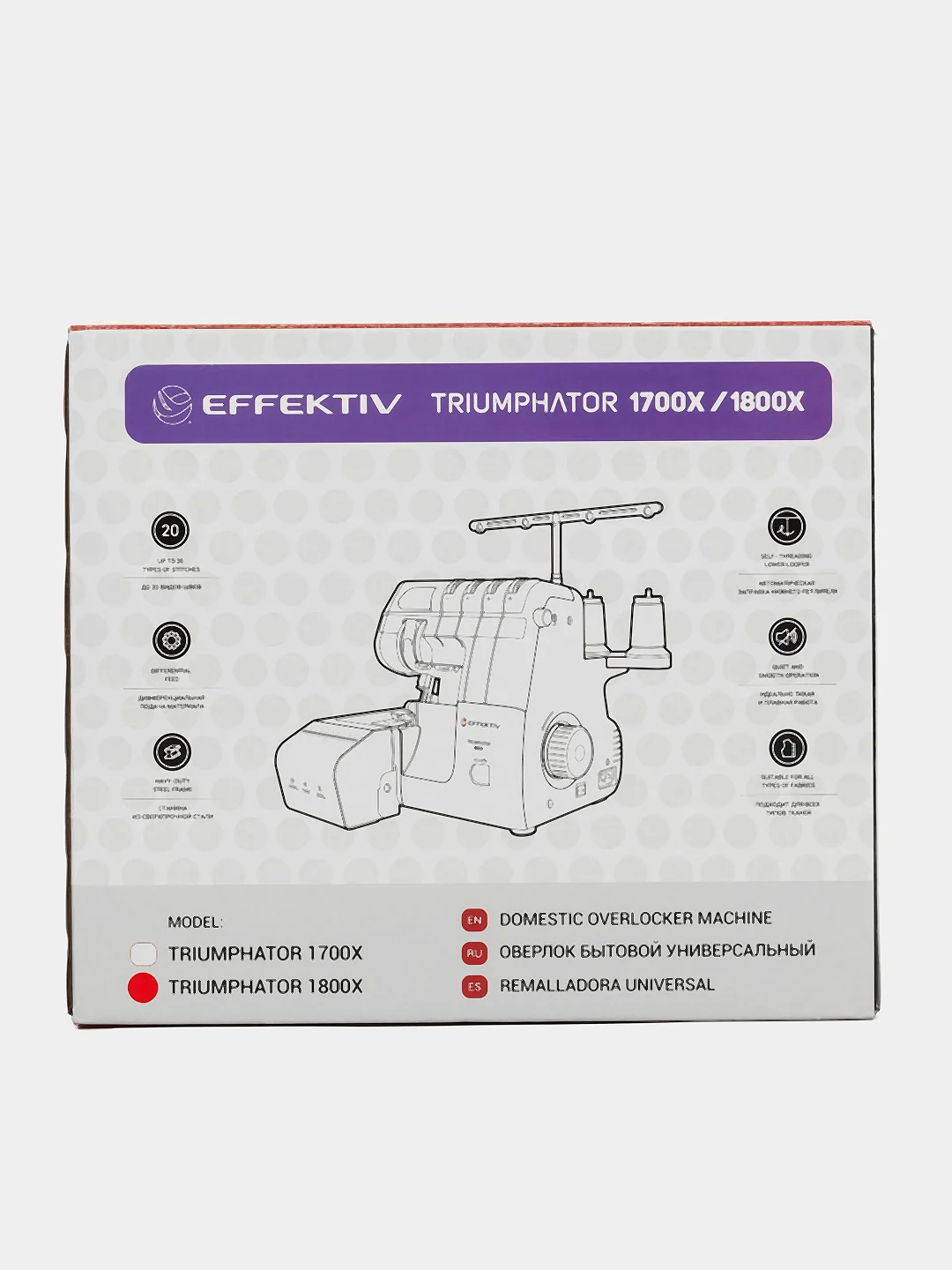Оверлок бытовой Triumphator 1800X (синий) 2-3-4 ниточный