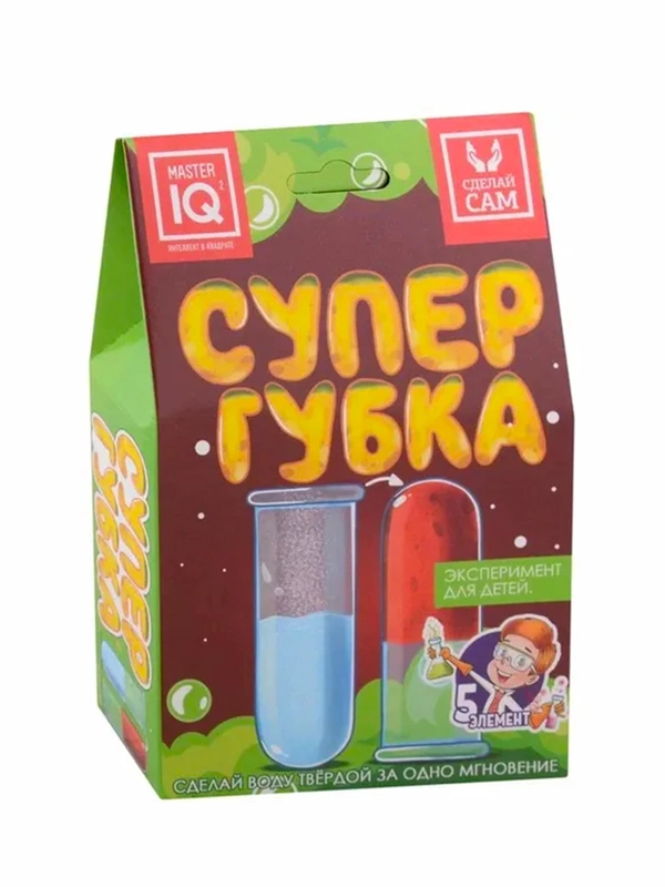 Научно-познавательный набор для проведения опытов Master IQ "Супер губка"