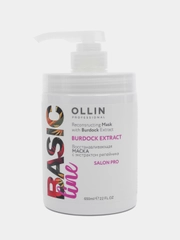 OLLIN PROFESSIONAL Маска BASIC LINE для восстановления волос с экстрактом репейника 650 мл