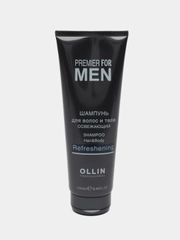 OLLIN PROFESSIONAL Шампунь PREMIER FOR MEN для ежедневного ухода освежающий 250 мл