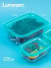 Набор контейнеров Luminarc "KEEPNBOX", 380мл, 820мл, 1220мл, синяя термосумка