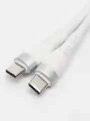 Белый кабель с быстрой зарядкой Type-C / Type-C 60w, 1.2 м, Soft, для iPhone и Android, Тайп си