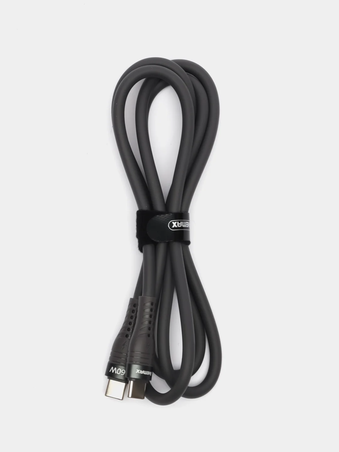 Серый кабель с быстрой зарядкой Type-C / Type-C 60w, 1.2 м, Soft, для iPhone и Android, Тайп си