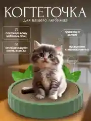 Зеленый многофункциональная когтеточка-лежанка/игрушка для кошек из гофрированной бумаги