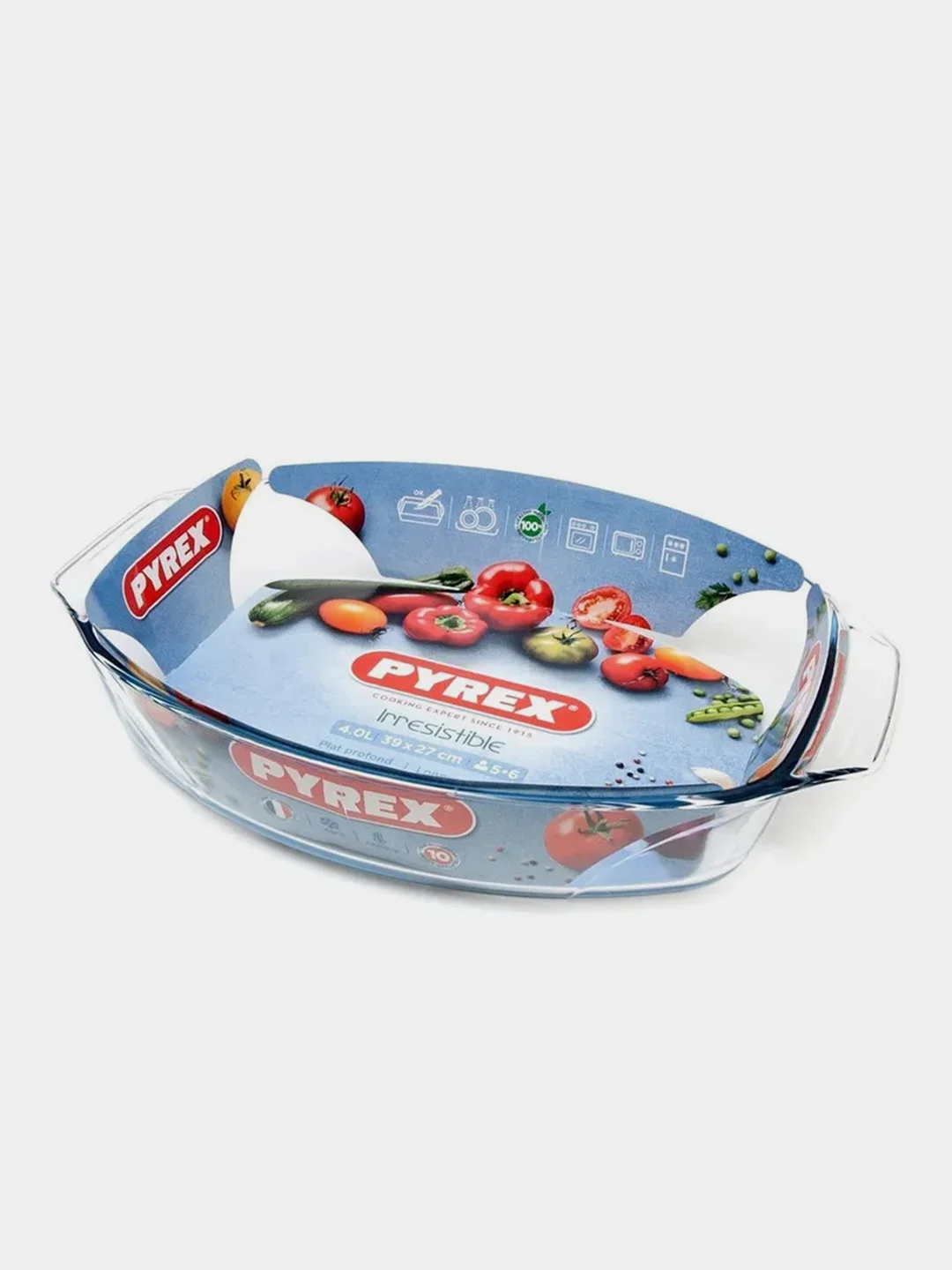 Блюдо для запекания и выпечки PYREX IRRESISTIBLE, 4л, 39х25х7см, прямоугольное