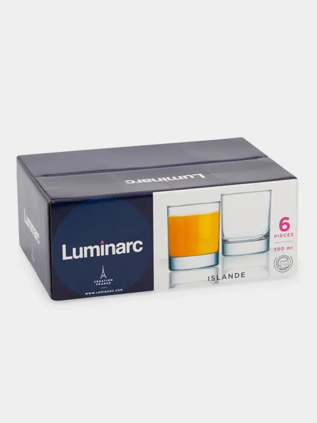 Набор стаканов Luminarc "Исландия", 6 штук, 300мл, низкие