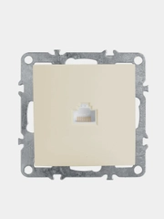 Розетка компьютерная 1-местная Stekker,  PST00-9107-02, RJ-45 механизм, серия Эрна