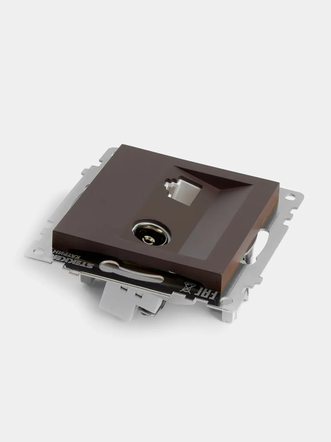 Розетка TV + компьютерная Stekker, GLS00-7106-04, RJ-45 механизм, серия Катрин
