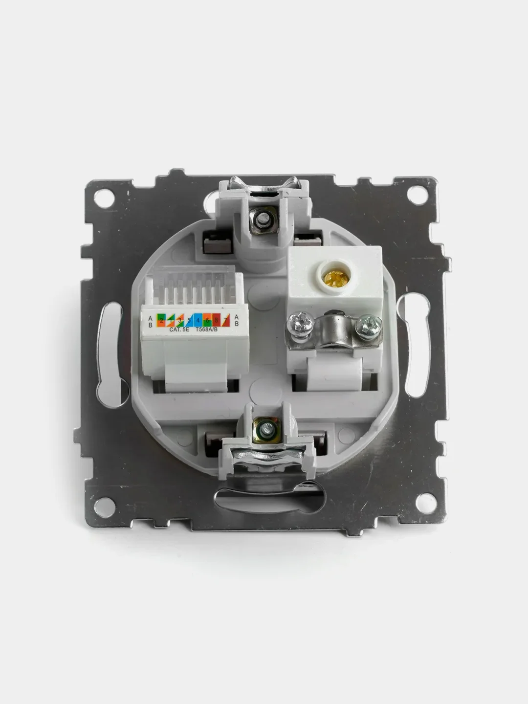 Розетка TV + компьютерная Stekker, GLS00-7106-04, RJ-45 механизм, серия Катрин
