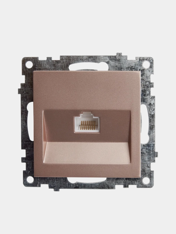 Розетка компьютерная 1-местная Stekker, GLS00-7107-02 RJ-45 механизм, серия Катрин