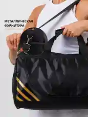 Золотой сумка спортивная, дорожная, через плечо, для фитнеса