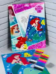 Фреска из цветного песка для девочек Русалочка Ариель Ариэль