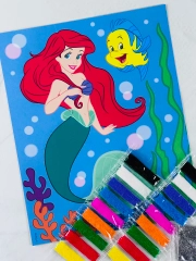 Фреска из цветного песка для девочек Русалочка Ариель Ариэль