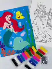 Фреска из цветного песка для девочек Русалочка Ариель Ариэль