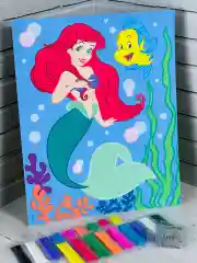 Фреска из цветного песка для девочек Русалочка Ариель Ариэль