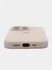 Бежевый меланж чехол iPhone, Айфон 15, Про Макс, Pro Max, силиконовый